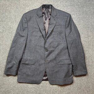 Lauren Ralph Lauren 100% Wool Dark Grey Sport Coat Blazer Size 44 Regular
